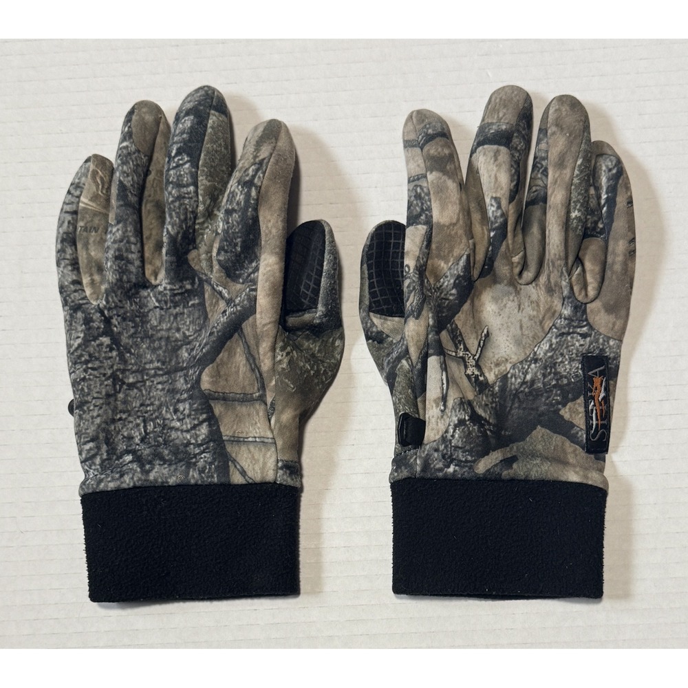 SITKA Gear - Men's Hunting Gloves - Camo Fleece Cuff Textured Grip - Medium